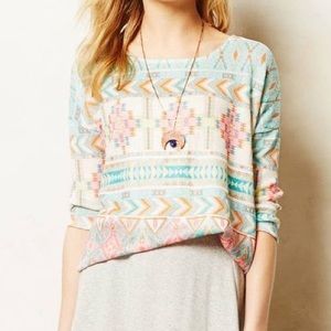 ANTHROPOLOGIE Akemi+Kin Morgan’s Aztec Print Top